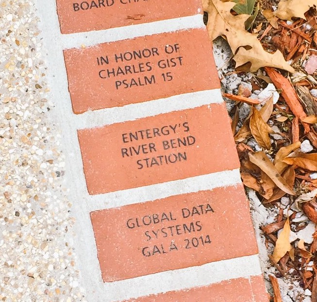 River Bend's donor brick in the Heritage Ranch walkway. 
